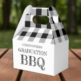 Caixinha De Lembrancinhas Graduation BBQ Gingham
