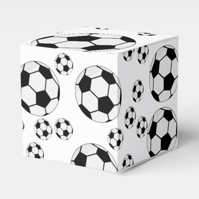 Caixinha De Lembrancinhas Gráfico de Bola de Futebol Clássico Fã de Esportes (Frente)