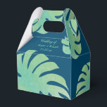 Caixinha De Lembrancinhas Grandes Folhas de Monstera Verdejante Botânica Cas<br><div class="desc">Caixa de Favor para Casamento - Doces/Presentes para Convidados Tema Havaiano Tropical Arte Original Desenhada à Mão</div>