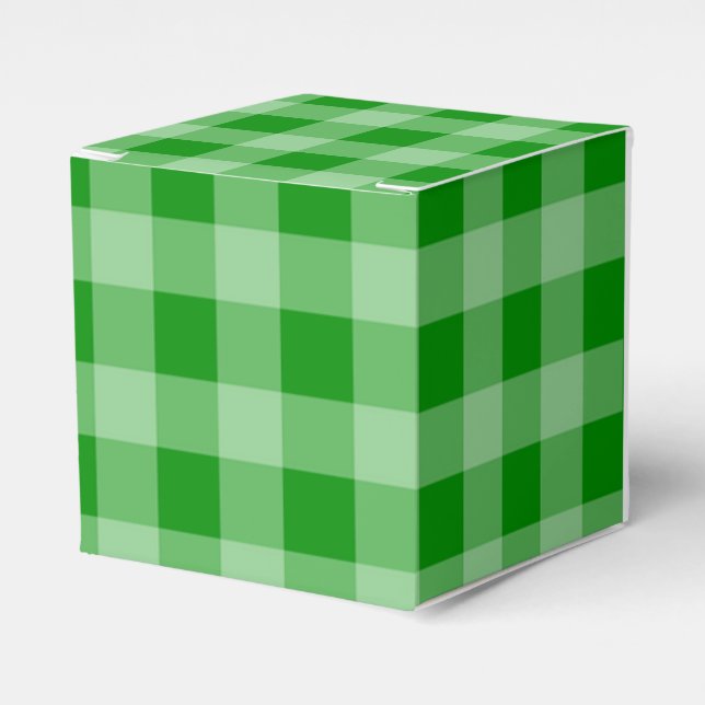 Caixinha De Lembrancinhas Green Gingham Pattern (Frente)
