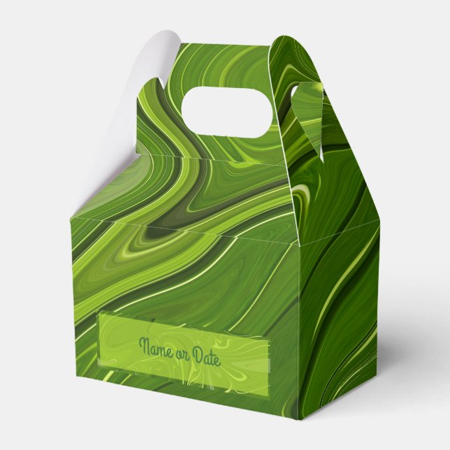Caixinha De Lembrancinhas Greenery Swirls (Verso)