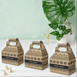 Caixinha De Lembrancinhas Grego Fret, Mista Chave Meander, Brown, Seu Nome