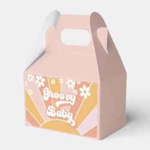 Caixinha De Lembrancinhas Groovy Baby Retro Sol daisy boho obrigado Fa