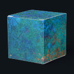 Caixinha De Lembrancinhas Grunge Copper Patina e Turquoise<br><div class="desc">Caixa de favorecimento de cor damasco de cobre e de chá de vintagem descartados com sotaques de marinho.</div>