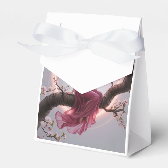 Caixinha De Lembrancinhas Hada mágica entre flores de cerezo – Ilustración d (Frente)