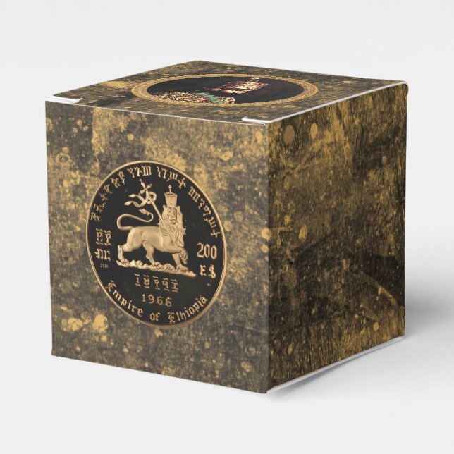 Caixinha De Lembrancinhas Haile Selassie Lion of Judah Jah Rastafari Roots (Frente)