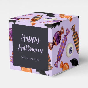 Caixinha De Lembrancinhas Halloween Candy Treata Roxo