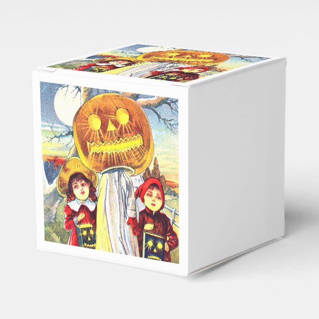 Caixinha De Lembrancinhas Halloween Pumpkin Ghost (Frente)