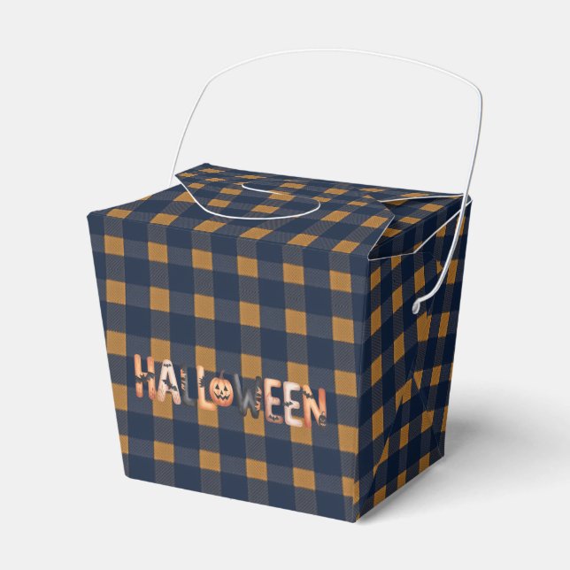 Caixinha De Lembrancinhas Halloween Pumpkin Lettering (Frente)