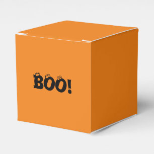 Caixinha De Lembrancinhas Halloween Scary Boo! guloseimas de laranja preto