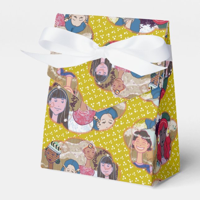 Caixinha De Lembrancinhas Happy Illustrated Gift Favor Box (Frente)