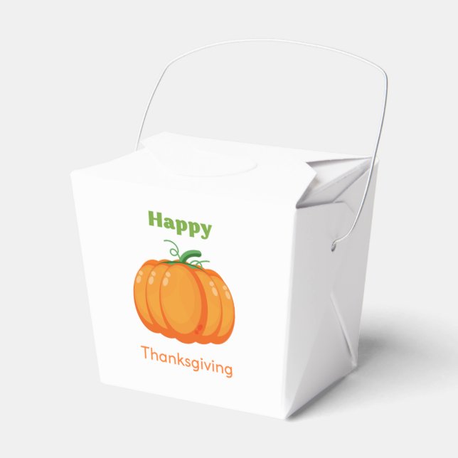 Caixinha De Lembrancinhas Happy Thanksgiving large pumpkin (Frente)