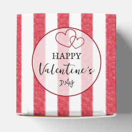 Caixinha De Lembrancinhas Happy Valentine's Day Heart Stripes Favor Box