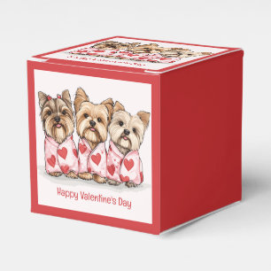 Caixinha De Lembrancinhas Happy Valentines Day Yorkshire Terrier Dogs