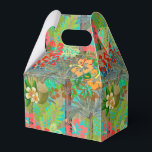 Caixinha De Lembrancinhas Hawaii Flower Hula Vintage - Gráfico Floral<br><div class="desc">Colagem Hula Colorida do Havaí - Esta imagem é um design gráfico de arte de flores e palmeiras do Havaí. A colagem botânica é sobre a cor da ilha tropical.</div>