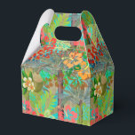 Caixinha De Lembrancinhas Hawaii Flower Hula Vintage - Gráfico Floral<br><div class="desc">Colagem Hula Colorida do Havaí - Esta imagem é um design gráfico de arte de flores e palmeiras do Havaí. A colagem botânica é sobre a cor da ilha tropical.</div>