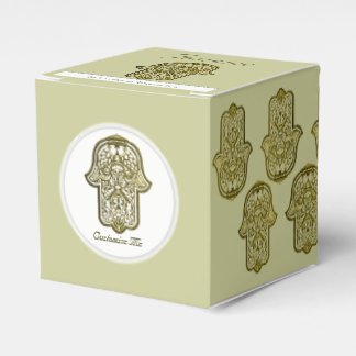 Caixinha De Lembrancinhas Henna Hand of Hamsa (Ouro)