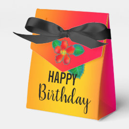 Caixinha De Lembrancinhas Hibiscus Elegante do Jardim Flor Havaiano Vibrante