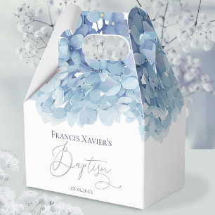 Caixinha De Lembrancinhas hidrocorante azul hydrangea Baptism