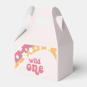 Caixinha De Lembrancinhas Hippie Daisy boho Wild One Arco-íris