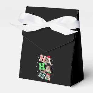 Caixinha De Lembrancinhas Ho Ho Ho Bulldog Inglês Papai Noel Rena Natal