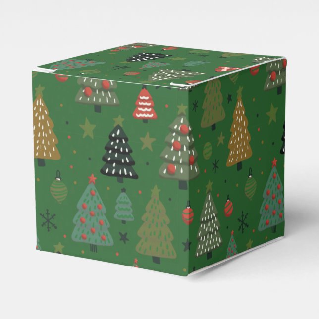 Caixinha De Lembrancinhas Holiday Echoes-Green Favor Box (Frente)