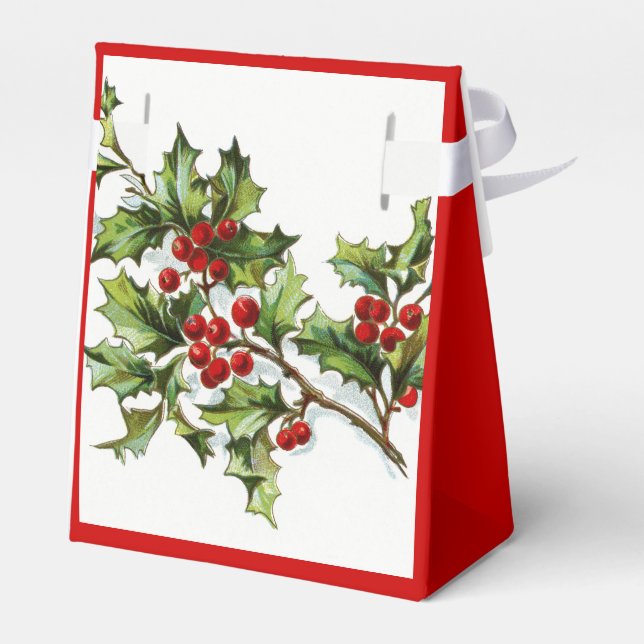 Caixinha De Lembrancinhas Holly Berries 002 (Verso)
