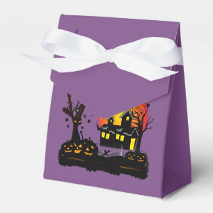 Caixinha De Lembrancinhas Horário da Festa de Halloween em Roxo