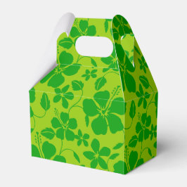 CAIXINHA DE LEMBRANCINHAS HULA HAVAIANA (HIBÍSCO) LIMÃO VERDE