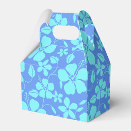 CAIXINHA DE LEMBRANCINHAS HULA HAVAIANA (HIBÍSCO) PERVINCA/TEAL
