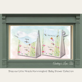 Caixinha De Lembrancinhas Hummingbird & Wildflower Baby Shower