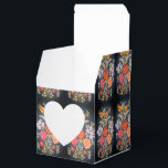 Caixinha De Lembrancinhas hungarian flowers -vibrant colors<br><div class="desc">This South Hungarian folk art favor box features a charming heart-shaped window and a design inspired by traditional Kalocsai florals, bursting with the joy of spring and summer. Vibrant Magyar heritage flowers — acacia blooms, forget-me-nots, and wild blossoms — stand out beautifully against a deep blue background, creating a warm...</div>