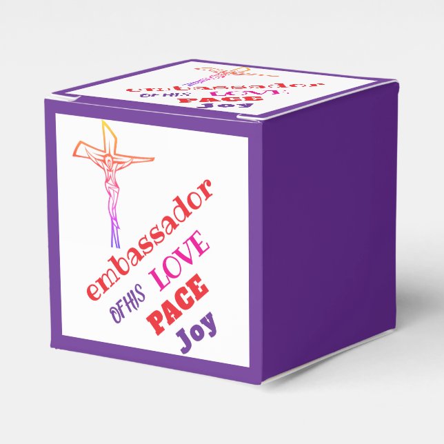 Caixinha De Lembrancinhas I AM ambassador of his LOVE  (Frente)