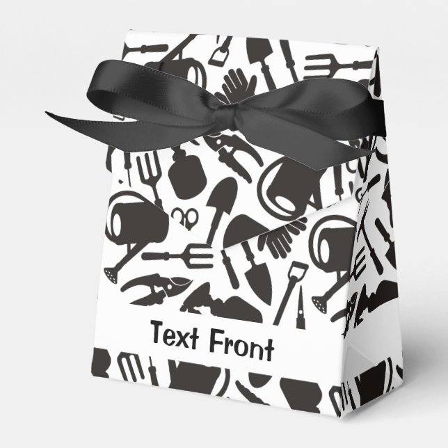 Caixinha De Lembrancinhas Ícones de jardinagem Silhuettes (Frente)