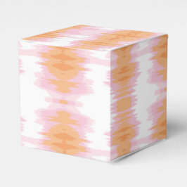 Caixinha De Lembrancinhas Ikat Brilhante em Rosa e Laranja