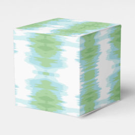 Caixinha De Lembrancinhas Ikat Shimmer em Verde e Água