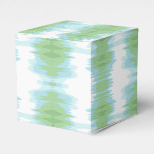 Caixinha De Lembrancinhas Ikat Shimmer em Verde e Água