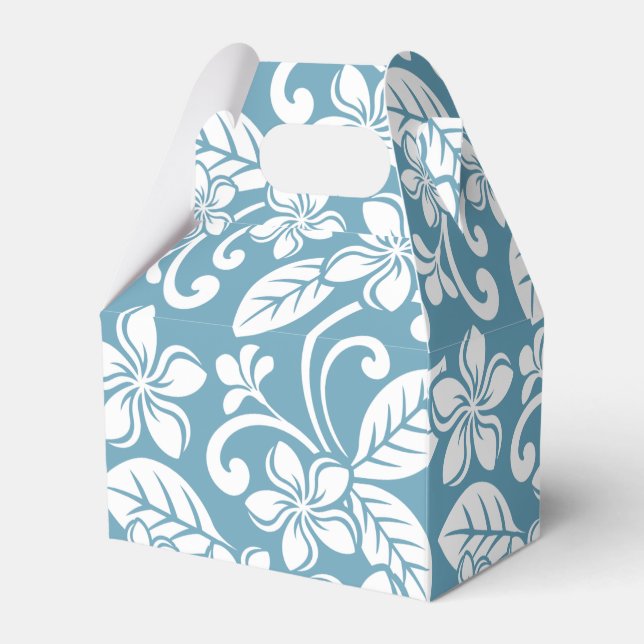 CAIXINHA DE LEMBRANCINHAS ILHA PLUMÉRIA (AZUL SLATE) (Frente)