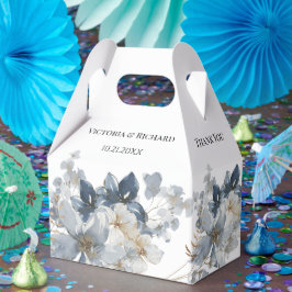 Caixinha De Lembrancinhas Ilustração de Arranjo Floral em Aquarela Rústica