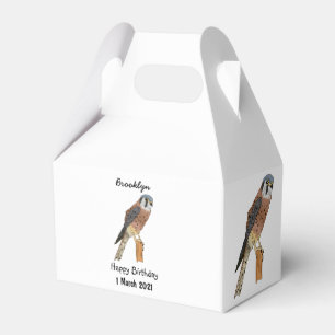 Caixinha De Lembrancinhas Ilustração de ave do Kestrel Americano