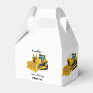 Caixinha De Lembrancinhas Ilustração de desenho animado Bulldozer