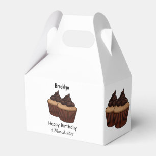 Caixinha De Lembrancinhas ilustração de desenho animado de cupcake