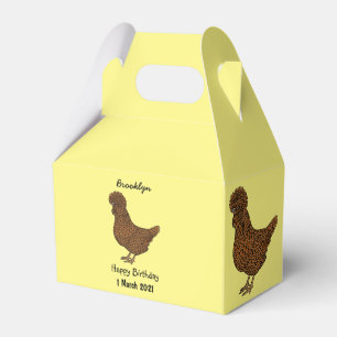 Caixinha De Lembrancinhas Ilustração de desenho animado de frango polado Cha