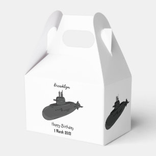 Caixinha De Lembrancinhas Ilustração de desenho animado submarino