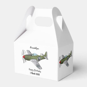 Caixinha De Lembrancinhas Ilustração de desenho de avião militar