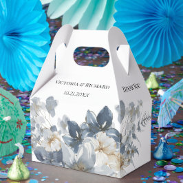 Caixinha De Lembrancinhas ilustração em aquarela rústica de um floral 