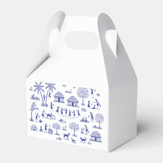 Caixinha De Lembrancinhas Ilustração Tribal Indiana da Arte Warli