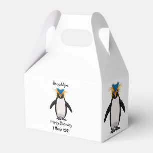 Caixinha De Lembrancinhas Imagem do desenho animado de pinguim macarrão-bra