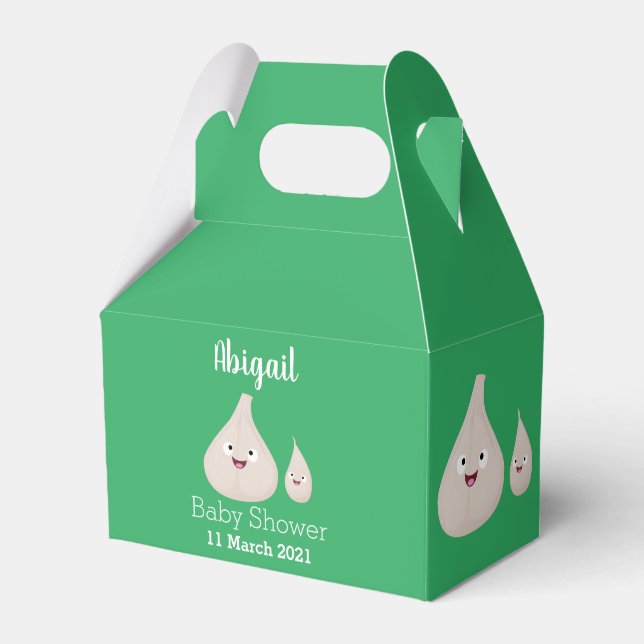 Caixinha De Lembrancinhas Imagem vegetal do desenho animado de alho cúprico (Frente)