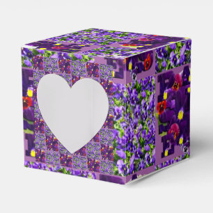 Caixinha De Lembrancinhas Impressão de Patchwork de Pansy,